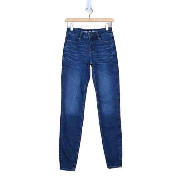 American Eagle Womens 2 Long Next Level Stretch Curvy High Rise Jegging - Picture 1 of 11